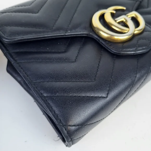 Gucci GG Marmont Chain Wallet Matelasse Leather - Picture 5 of 12